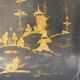 Large tray painted sheet metal Napoleon III 19th century