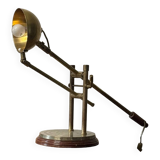 Adjustable brass desk lamp 1940s France