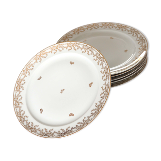 Série de 6 assiettes porcelaine de limoges