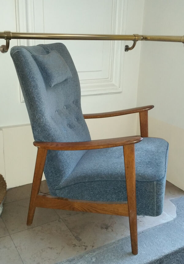 fauteuil scandinave easy chair Suedois de Folke Ohlsson pour DUX DUXELLO vintage années 50 60
