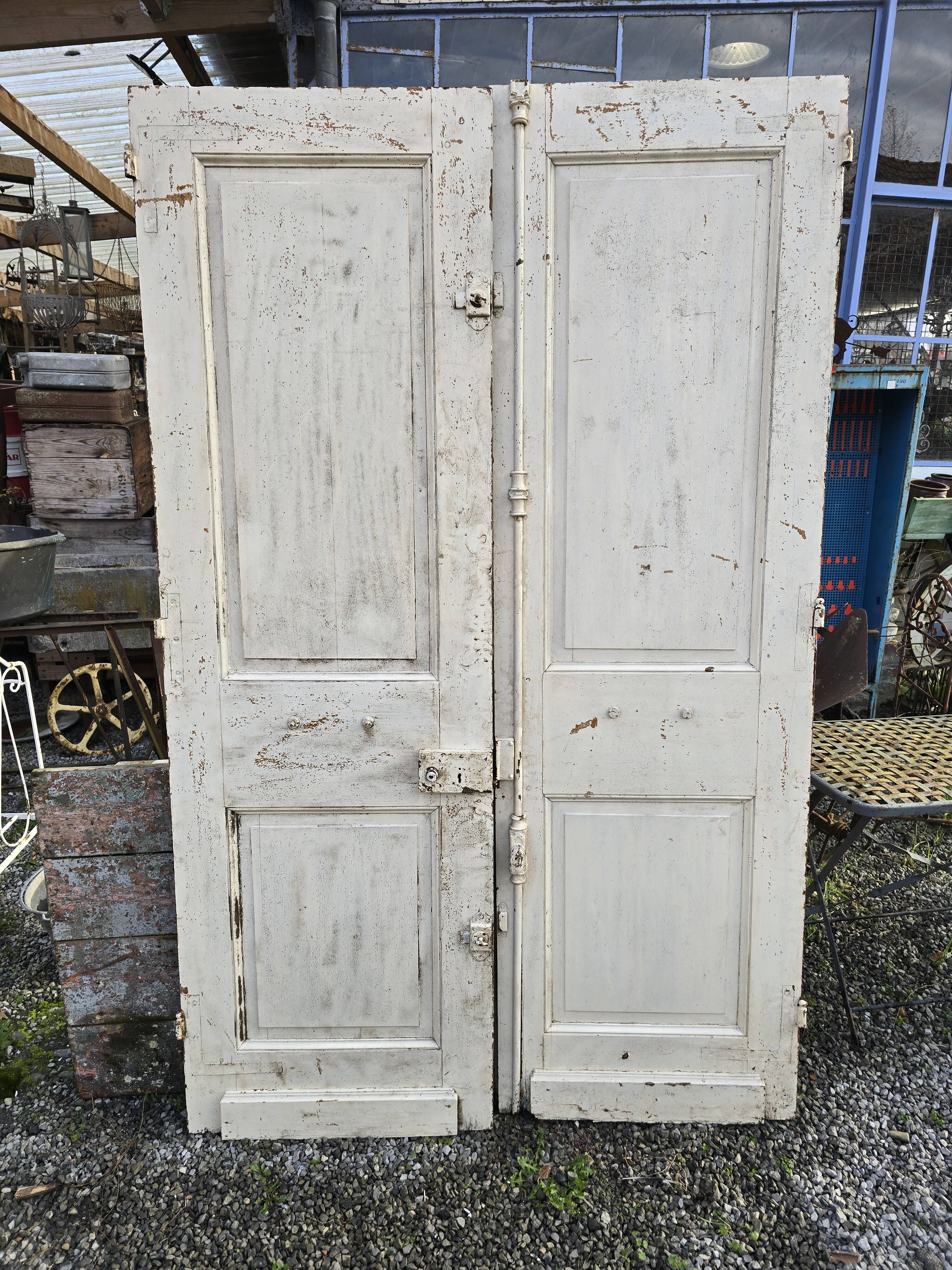 Old double oak front door