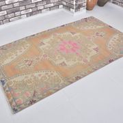 Orange & Beige Turkish Vintage Rug sku 2555