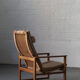 Set of 2 lounge chairs and one footrest by Borge Mogensen for Fredericia Denmark 1960’s