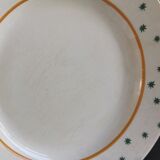 6 old flat plates mismatched Terre de Fer