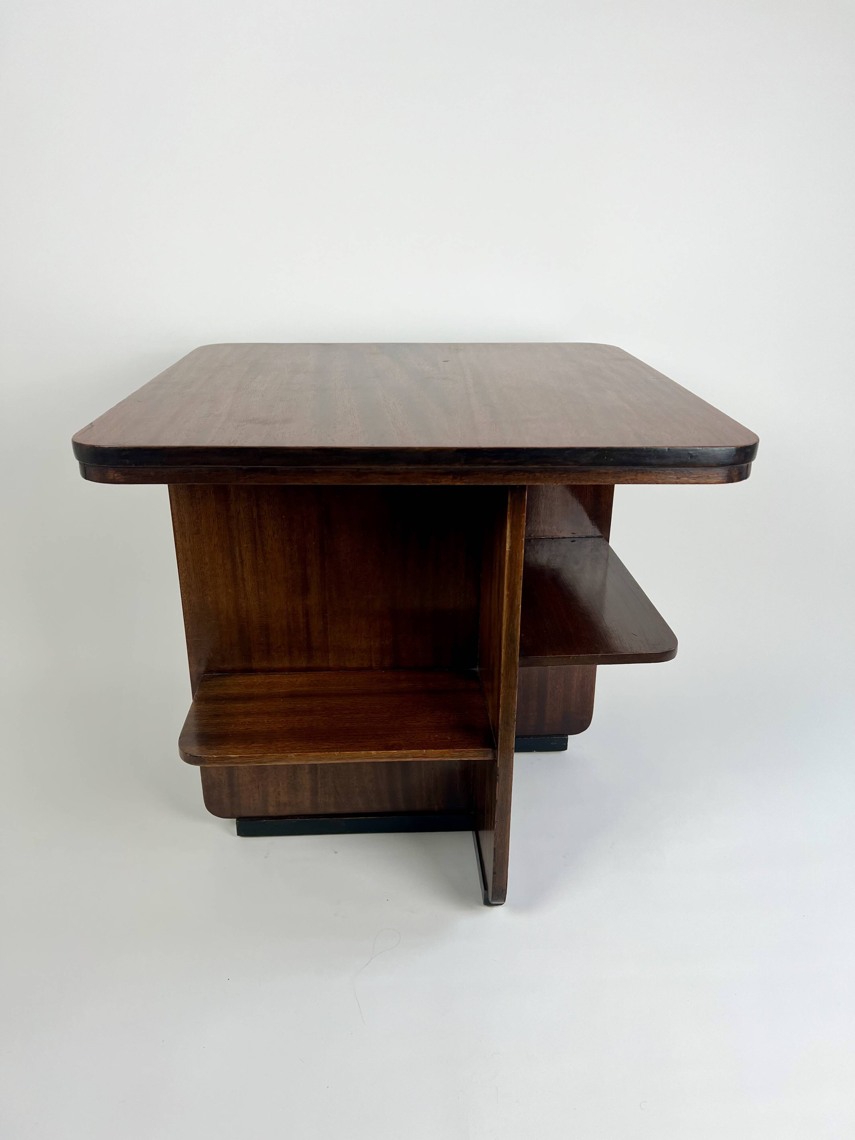 Antique art deco book / side table by Waring & Gillow, England c.1930