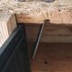 Old workbench furniture by trade four drawers and a door