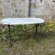 Large oval matte marble bistro table
