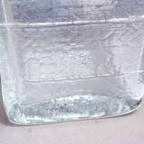 Large glass vase by Christer Sjögren for Lindshammar Glasbruk 1970