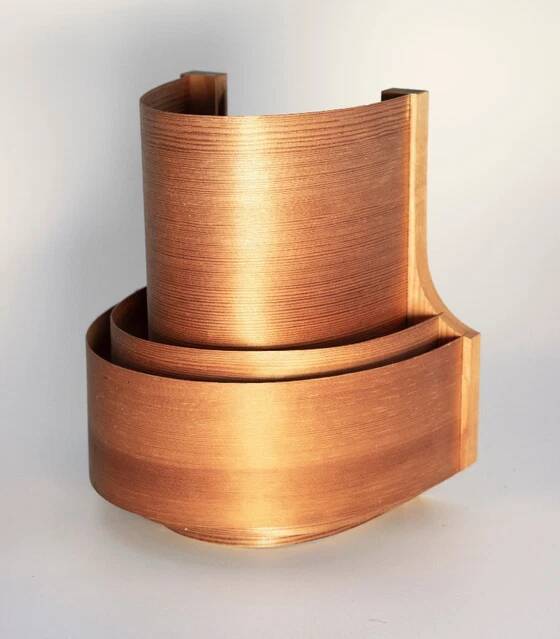 Four wall sconces in pine veneer model 4408 by Translandia - Denmark 1970s.