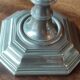 Pair of old silver metal candlesticks