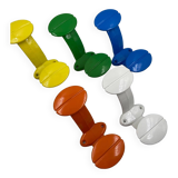 Multicolored double coat rack