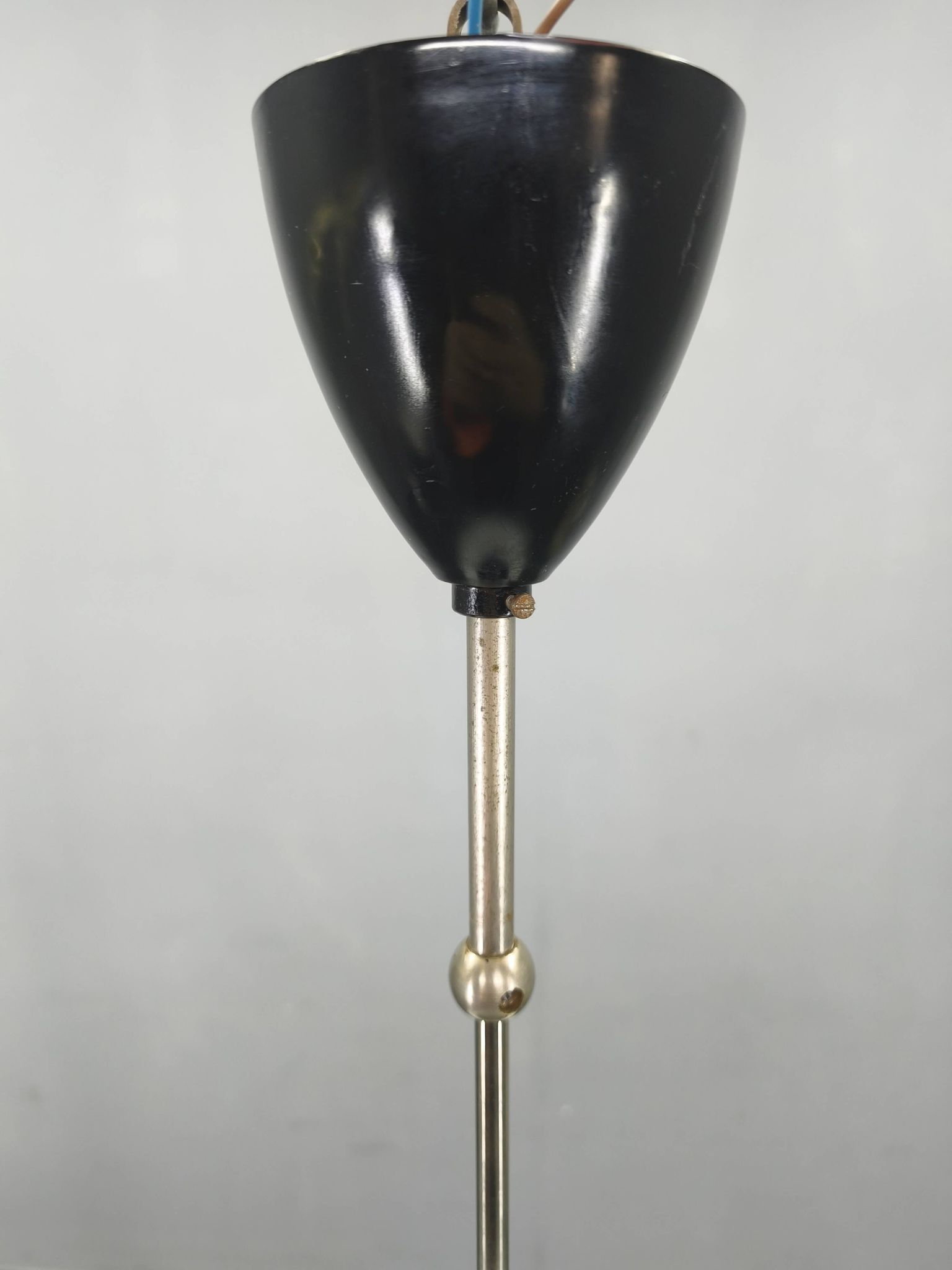 Adjustable Czech Pendant Light, Opaline Glass, 1970s