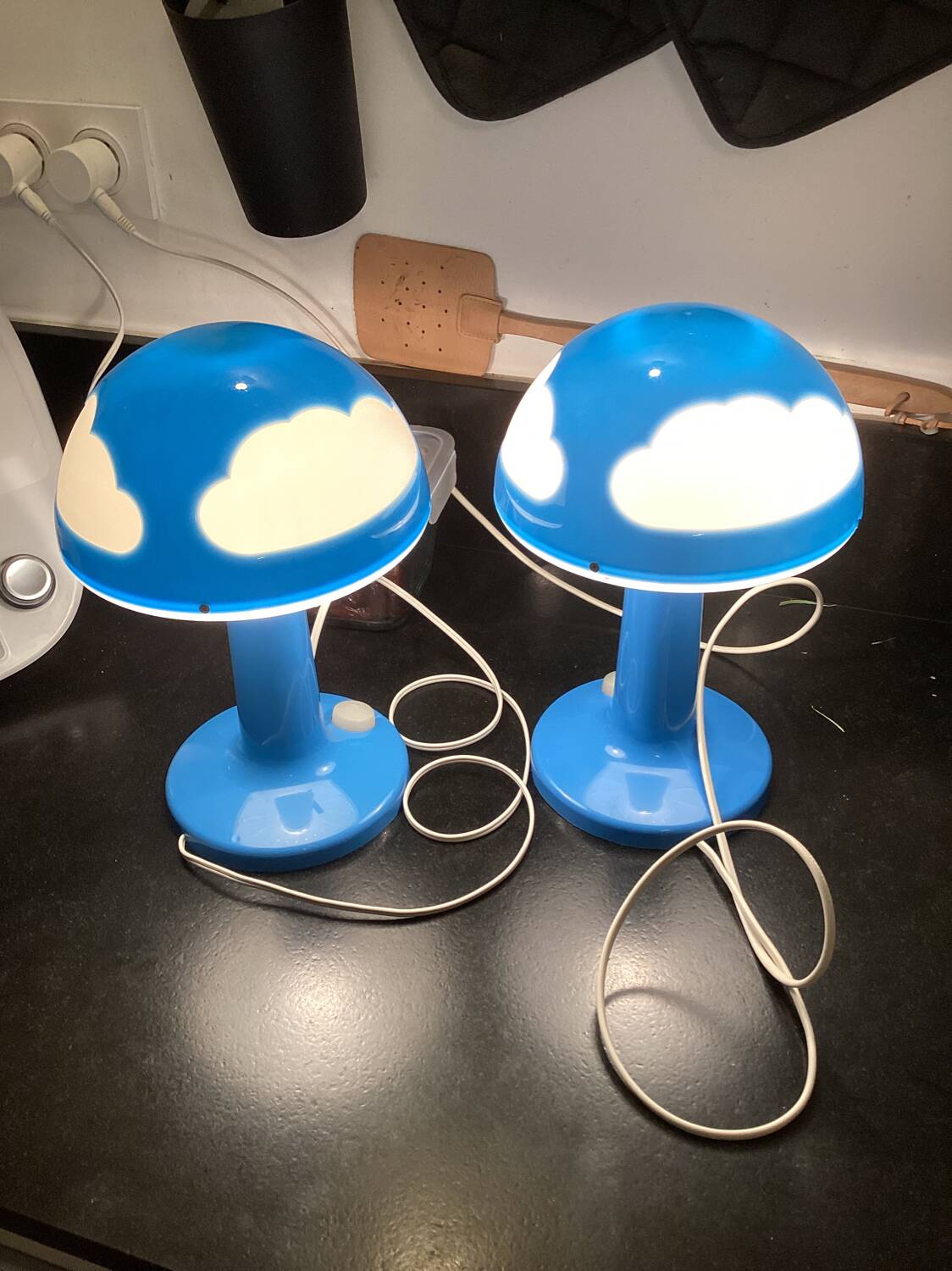 Pair of Ikea Skojig lamps