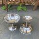 6 coupes en inox vintage, forme de fleurs
