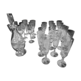 Glass service and crystal carafe from Daum Ovedelia series