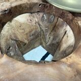 Solid wood tree trunk coffee table
