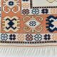 Beige & Pumpkin Orange Antique Vintage Rug Made in Anatolian, 202x284 Cm