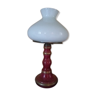 Lampe bordeaux avec dorures