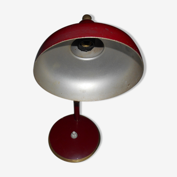 old mushroom lamp red sheet metal