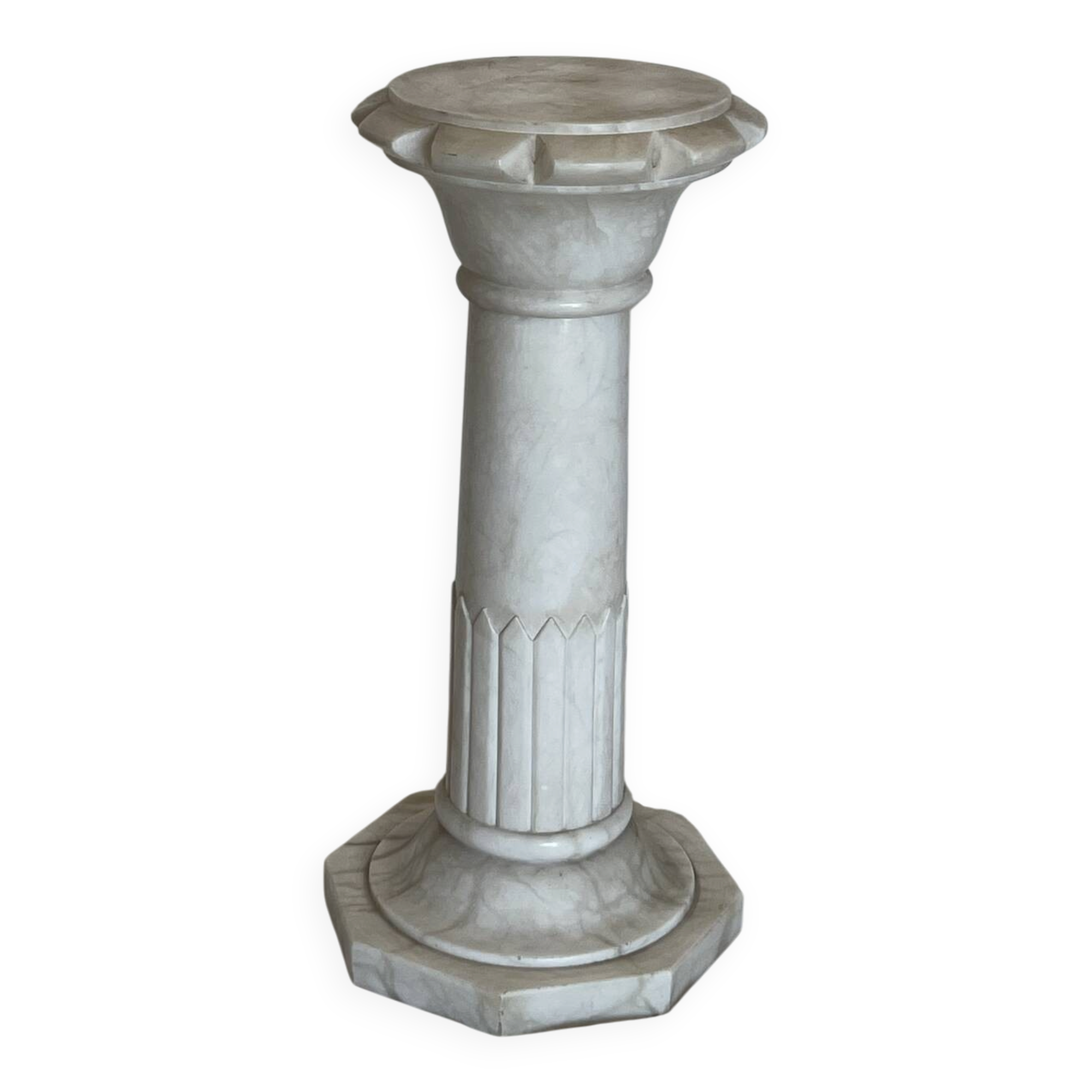 Luminous column in alabaster