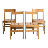 Solid pine chairs, La Cascade Residence, Les Arcs 1600, 1970