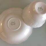 Suite of six cups in white earthenware by Royal Cauldon