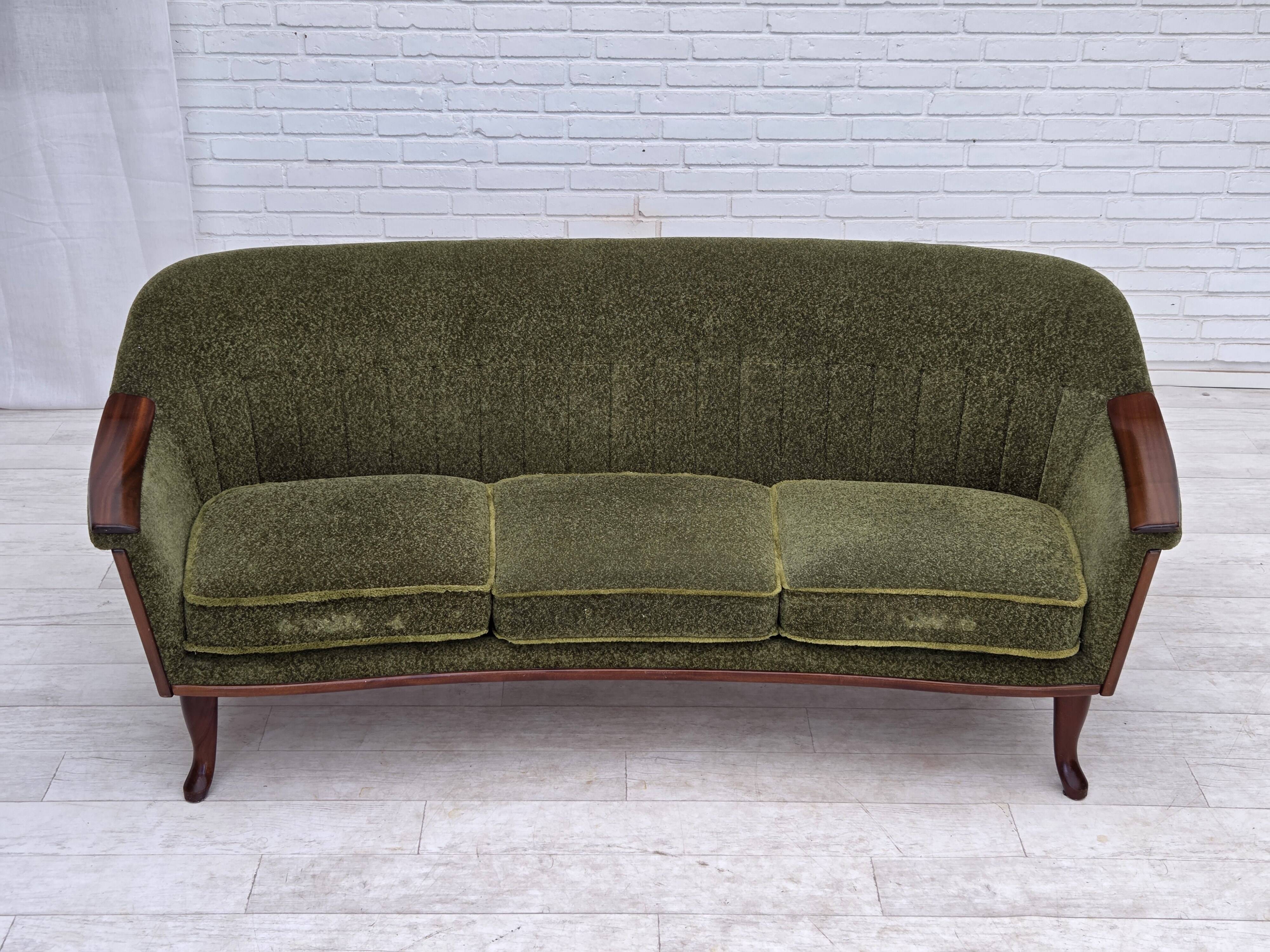 1970s, Norwegian vintage 3-seater sofa, teak wood.
