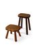 Set of two vintage handcrafted stools, Atelier André Smalle, Belgium.