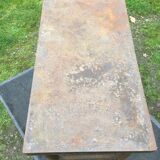 Vintage metal table from an industrial workshop for a makeover