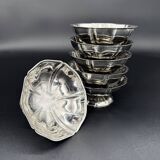 6 stainless steel dessert bowls
