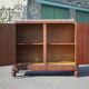 Buffet art déco 2 portes, meuble bois et marbre art déco