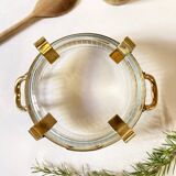 Copper and brass serving dish, M. Delalande, Villedieu, France