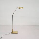 Lampadaire design en laiton lourd par Cassella, U.S.A. 1980's