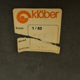 Vintage leather stacking chair by Klober Germany