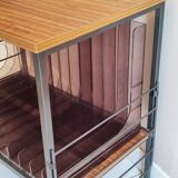 Side table for plexiglass vinyl storage