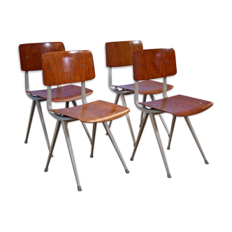 Lot de 4 chaises de salle à manger « Result » par Friso Kramer pour Ahrend de Cirkel années 1970