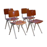 Lot de 4 chaises de salle à manger « Result » par Friso Kramer pour Ahrend de Cirkel années 1970