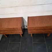Pair of Scandinavian teak bedside tables from the 1960s.