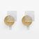 Pair of Art Deco Murano Glass Sconces with Gold Texture, Italy, 21st Century