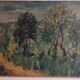 wooded landscape painting