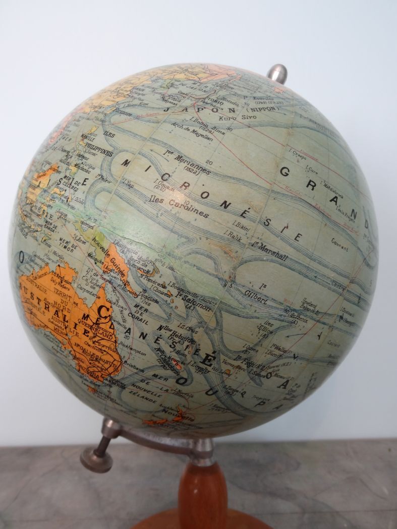 Earth Globe Forest end 19th H39 cm
