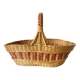 Two-tone woven wicker basket