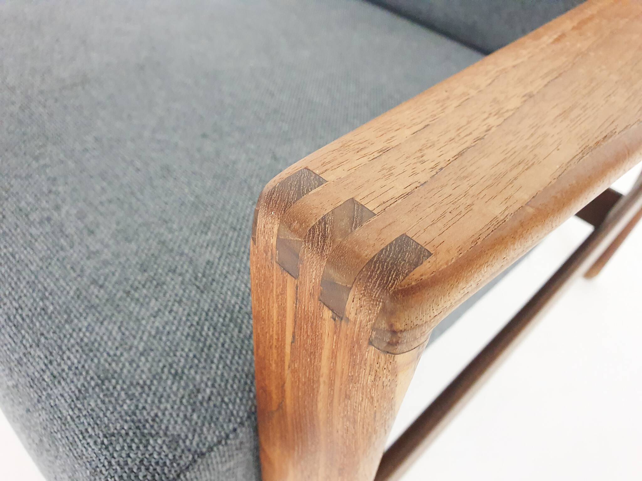 Teak lounge chair by Illum Wikkelso model EK for Niels Eilersen, Denmark 1960's