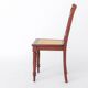 Vintage Belgian Turned Chair | 1940s Wooden Chair with New Rattan Seat