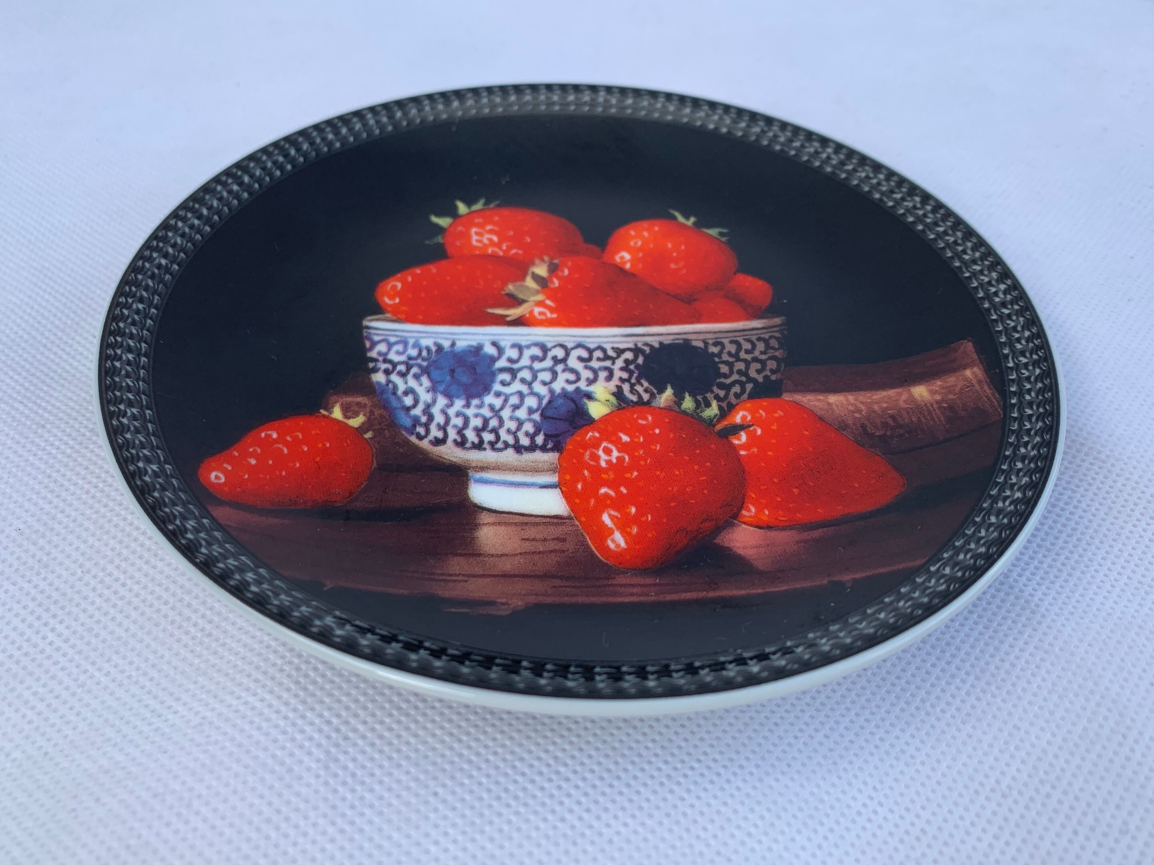 Jean-Claude Chauray strawberry plate for Bernardaud Limoges