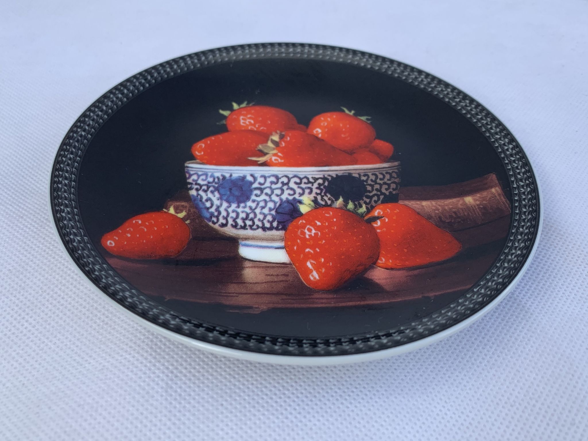 Jean-Claude Chauray strawberry plate for Bernardaud Limoges