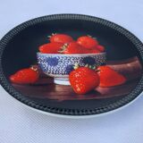 Jean-Claude Chauray strawberry plate for Bernardaud Limoges
