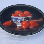 Jean-Claude Chauray strawberry plate for Bernardaud Limoges