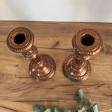 Vintage copper candlesticks