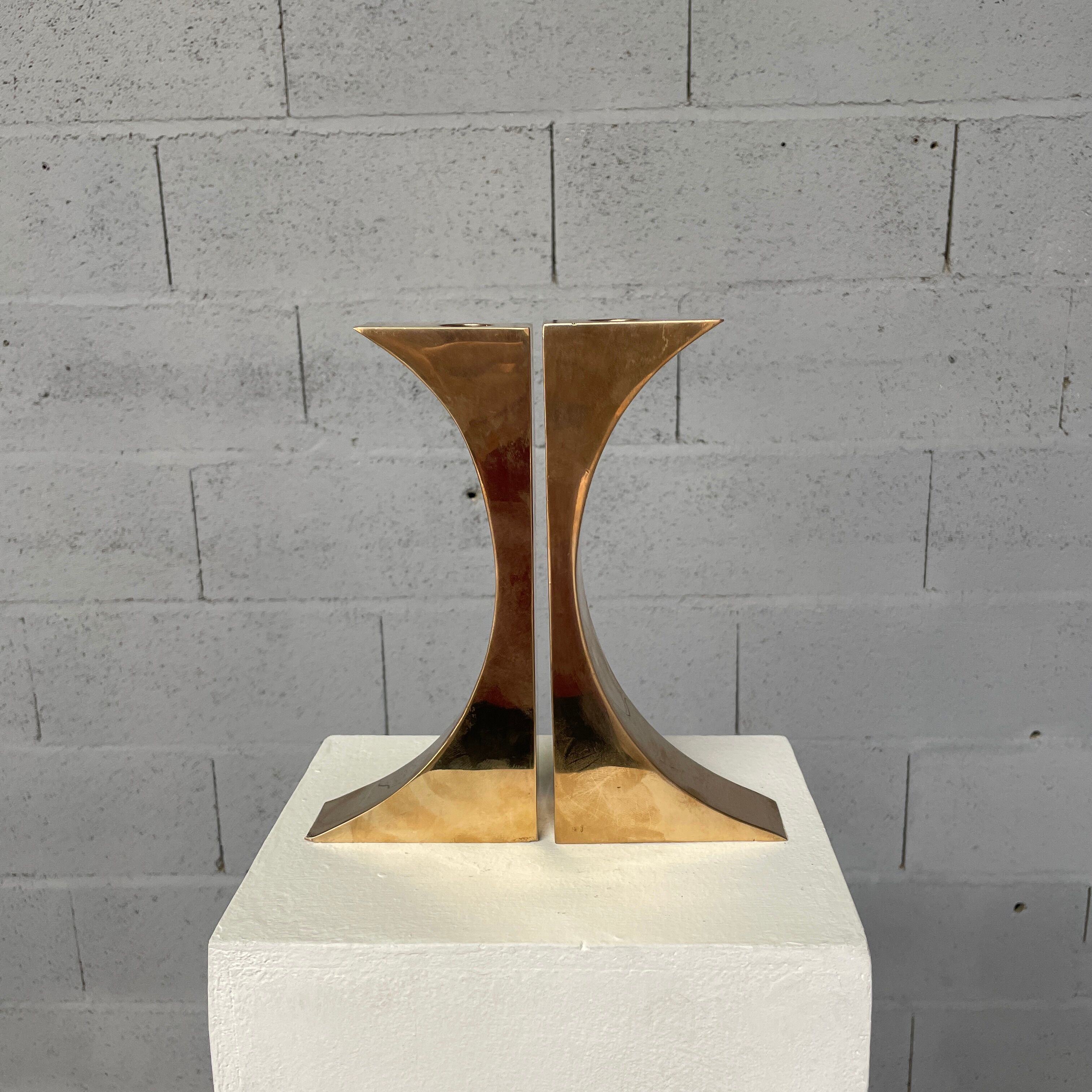 Bookend candle holders, Monique Geber